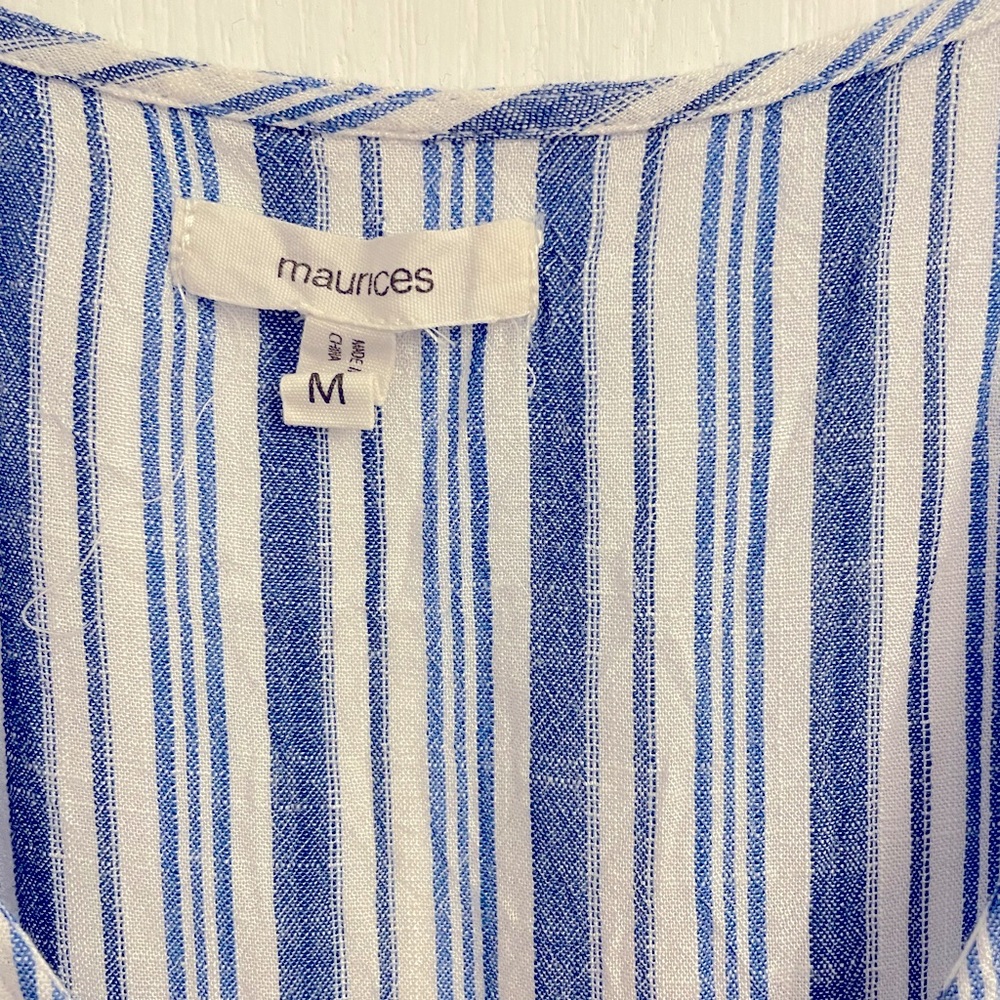 Button Down Striped Top - Picture 2 of 3